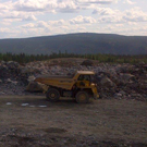 Ongoing heavy civil construction at the site of the switchyard at Churchill Falls 