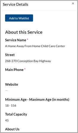 Waitlist service details