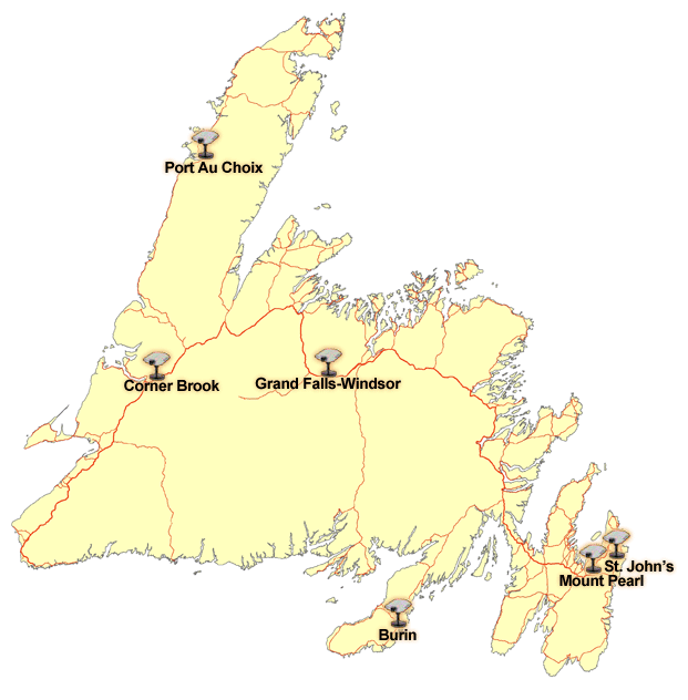 Newfoundland NAPS Locations
