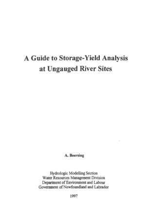 Storage Yield Analysis at Unguaged River Sites