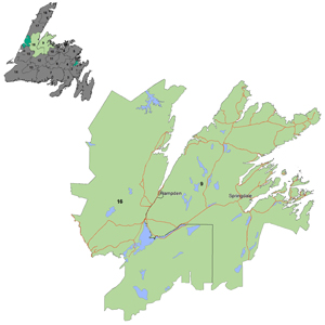 Zone 7: Zone seven is located in western Newfoundland and is comprised of Forest Management Districts 9 and 16.