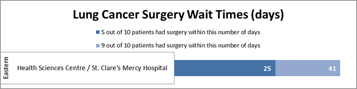 Wait Time Data Chart - Lung Cancer Surgery