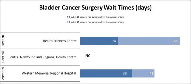 Bladder Cancer Surgery Wait Times for Q1 (April 1 – June 30, 2023-2024)