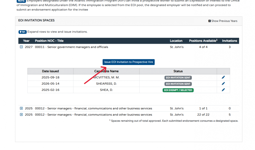 How do I send an invite code to a prospective endorsee? 