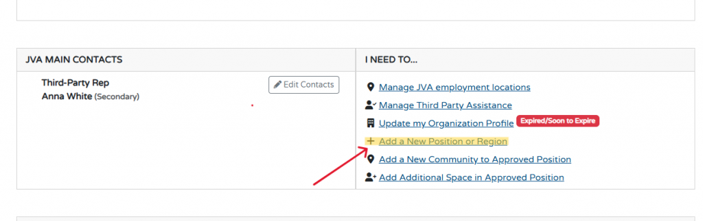 How do I submit a request for JVA positions? 