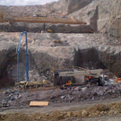 Construction in the powerhouse.