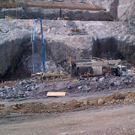 Construction in the powerhouse.