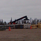 Storage of steel components for the construction of the transmission towers.