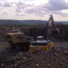 Ongoing heavy civil construction at the site of the switchyard at Churchill Falls 