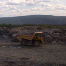 Ongoing heavy civil construction at the site of the switchyard at Churchill Falls 