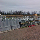 Storage of steel components for the construction of the transmission towers