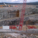 Completed excavation of the powerhouse. 