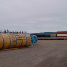 Spools of transmission cables.