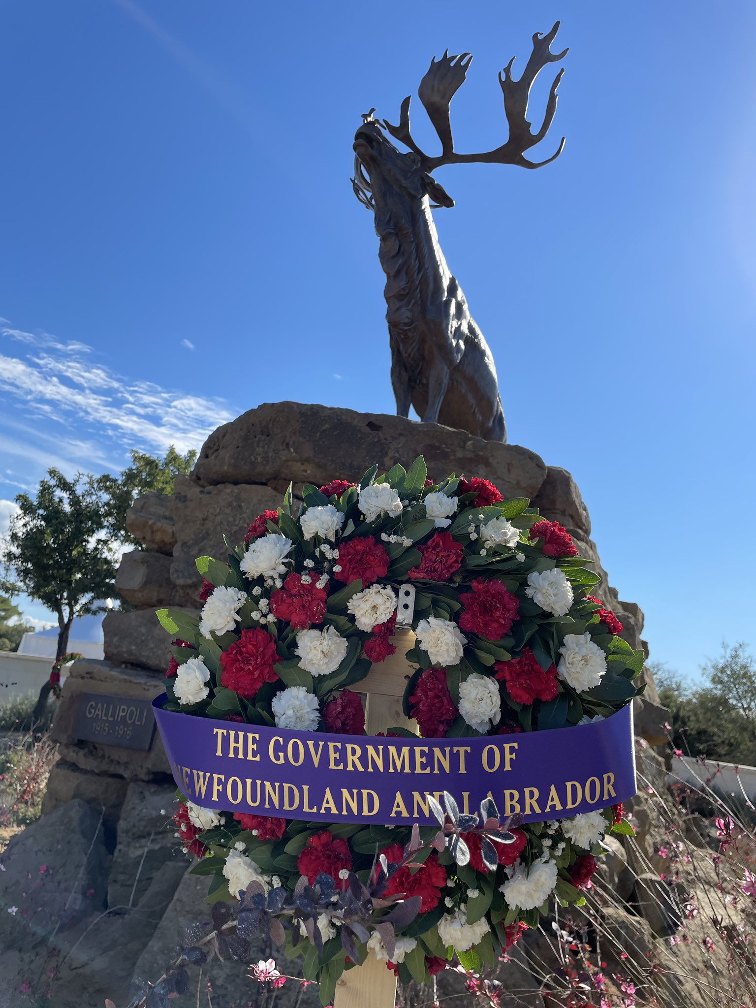 Newfoundlanders Honoured in Gallipoli with Dedication of Closing Caribou Monument