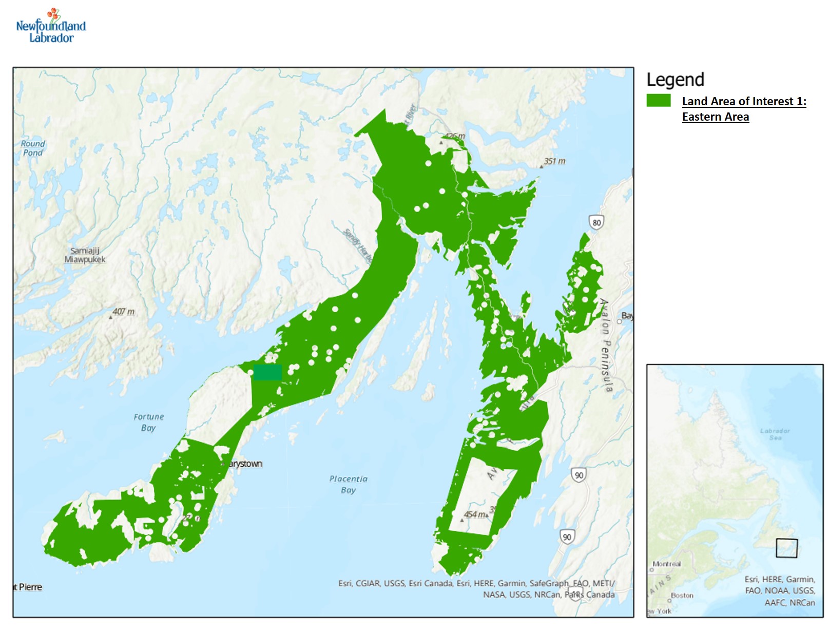 Land Area of Interest 1 – Eastern Area
