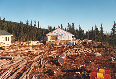 View of main lodge, looking east