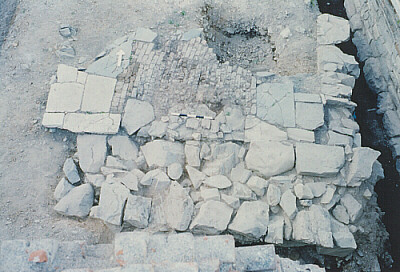 Completely Excavated Stone Chimney and Brick Hearth