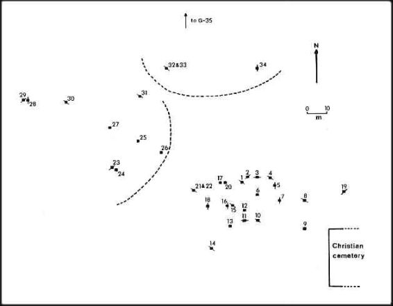 Hebron-8 (IbCp-40), Sketch Map of Grave Distribution