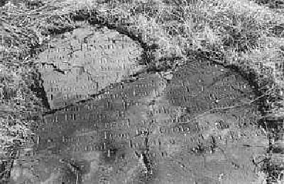 Gravestone bearing the name of John Hamilton (d. Jan. 18, 1826).