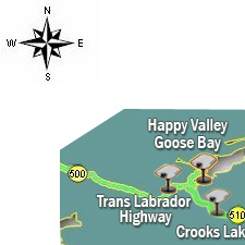 Location of Trans Labrador Highway Camera