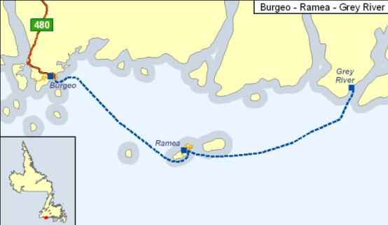 Ramea Burgeo Grey River Map